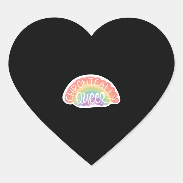 Cœur Sticker de Queer Chronique (Devant)