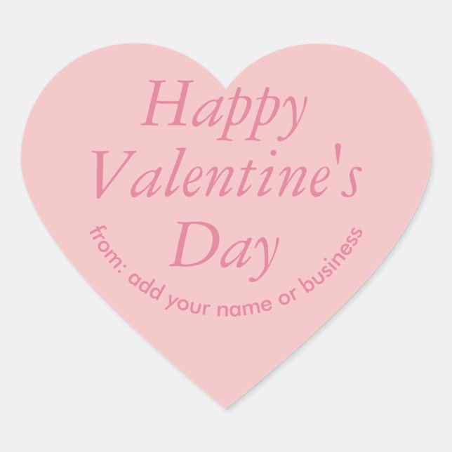 Cœur Sticker de Saint Valentin Breezy Pink Heart (Devant)