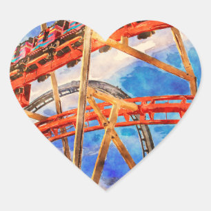 Cœur Sticker dessous de verre à rouleaux