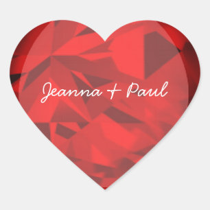 Cœur Sticker d'impression Heart Ruby