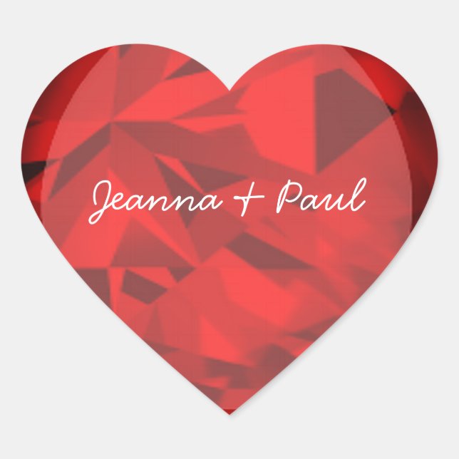 Cœur Sticker d'impression Heart Ruby (Devant)