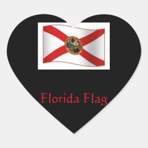 Cœur Sticker Drapeau Floride