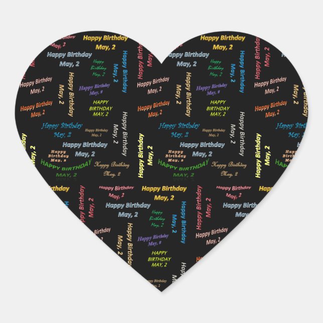 Cœur Sticker du 2 mai (Devant)