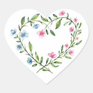 Cœur Sticker du coeur floral