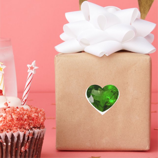 Cœur Sticker du coeur vert émeraude (Fête)