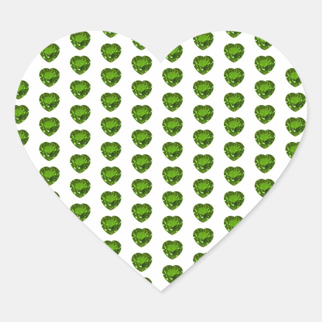 Cœur Sticker du coeur vert émeraude (Devant)