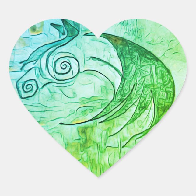 Cœur Sticker Earth and Sky Horse (Devant)