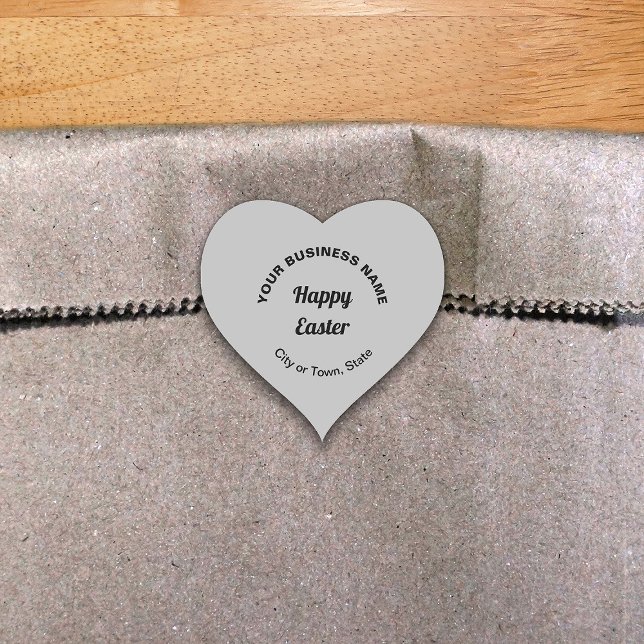 Cœur Sticker en forme de coeur de Pâques gris (Créateur téléchargé)
