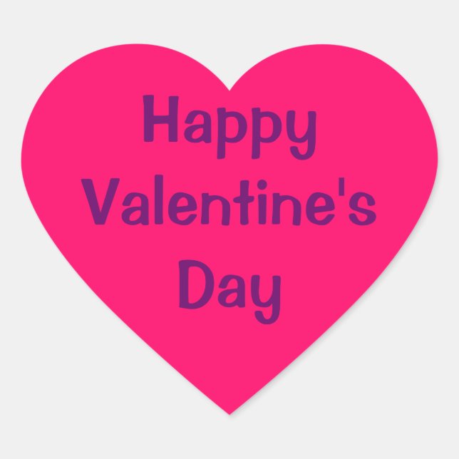 Cœur Sticker en forme de coeur - Heureuse Sainte-Valent (Devant)