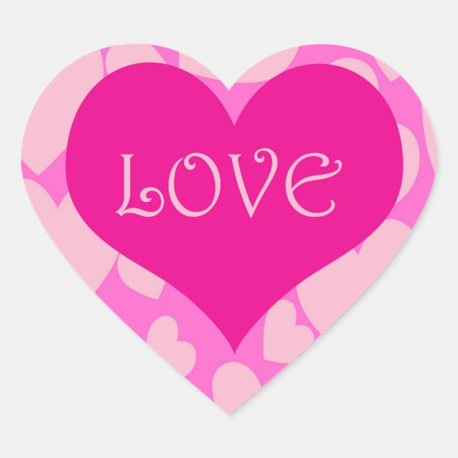 Cœur Sticker En Forme De Coeur Romantique. (Devant)