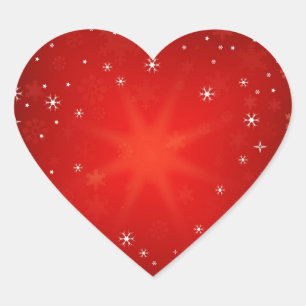 Cœur Sticker en forme de coeur rouge