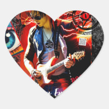 Sticker en forme de coeur TLES Rocker Design