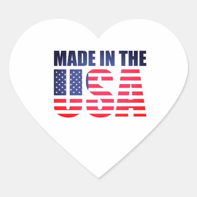 Cœur Sticker fabriqué aux États-Unis (Devant)