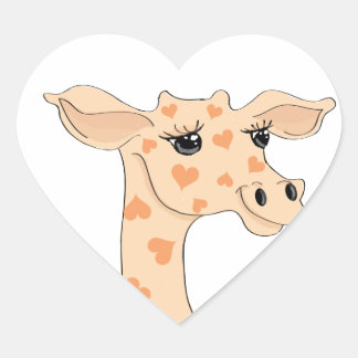Cœur Sticker Giraffe