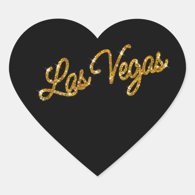 Cœur Sticker Gold Las Vegas (Devant)