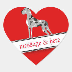 Cœur Sticker Grautiger Merle