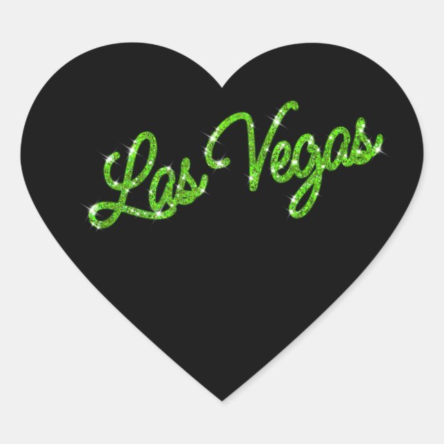 Cœur Sticker Green Las Vegas (Devant)