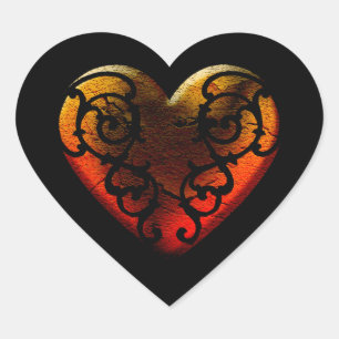 Cœur Sticker Halloween Filigree Goth Heart