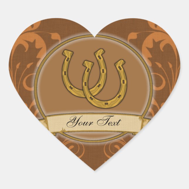 Cœur Sticker Heart Lucky Horseshoe (Devant)