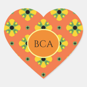Cœur Sticker Initiales jolie partie Favoriser amusant B