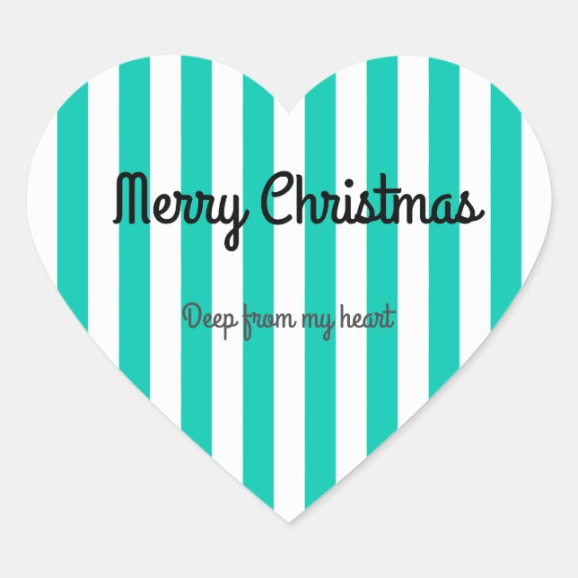 Cœur Sticker Joyeux Noël (Devant)