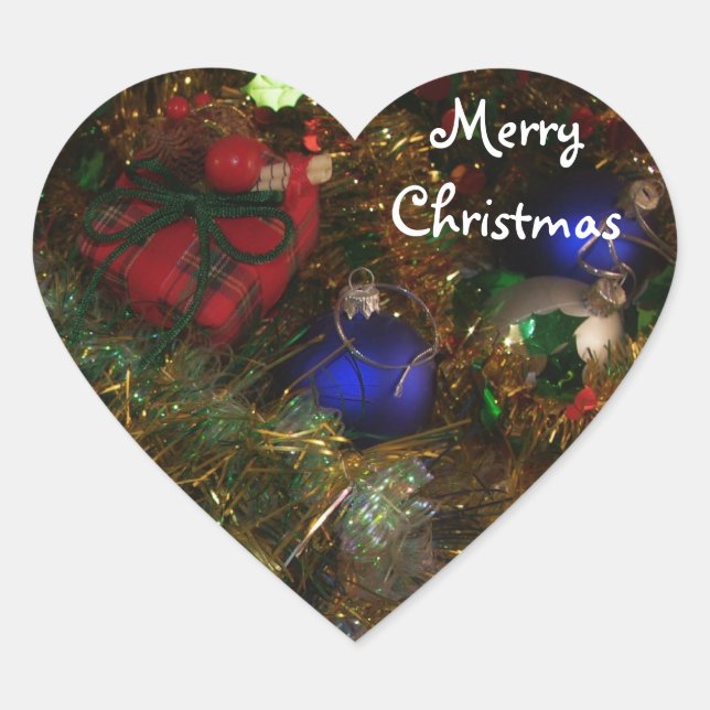 Cœur Sticker Joyeux Noël (Devant)