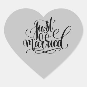 Cœur Sticker juste marié