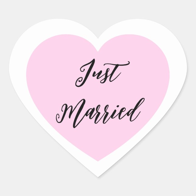 Cœur Sticker juste marié (Devant)