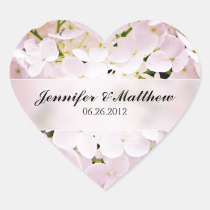 Cœur Sticker Mariage Hydrangea Heart