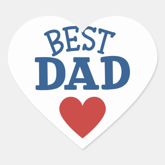 Cœur Sticker Meilleur papa avec le coeur (Devant)