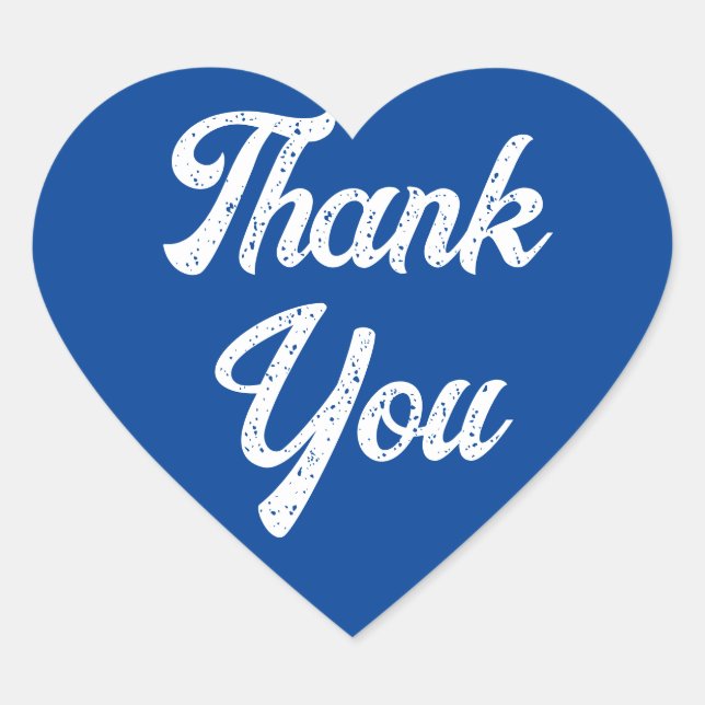 Cœur Sticker Merci bleu coeur (Devant)