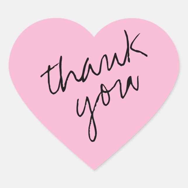 Cœur Sticker Merci Coeur Rose Candy (Devant)