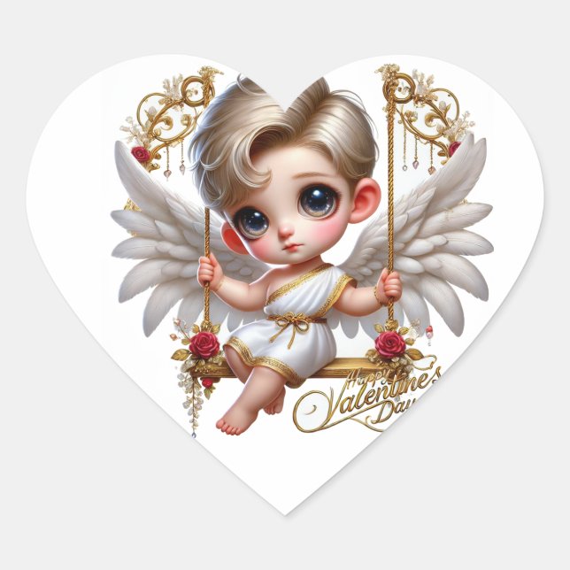 Cœur Sticker mignon de la Saint-Valentin (Devant)
