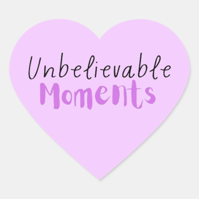 Cœur Sticker Moments incroyables (Devant)