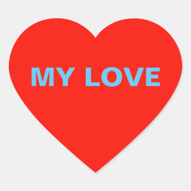 Cœur Sticker My Love Red Heart (Devant)
