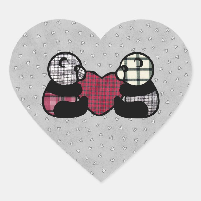 Cœur Sticker Panda Heart (Devant)