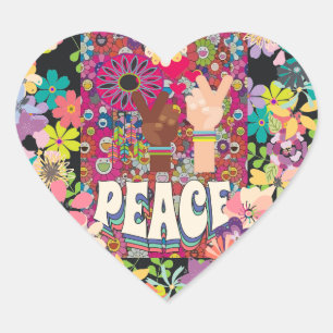 Cœur Sticker Peace Heart