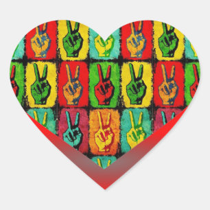 Cœur Sticker Peace Heart