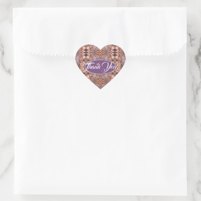 Cœur Sticker Personnalisable Conception Florale Victori (Sac)