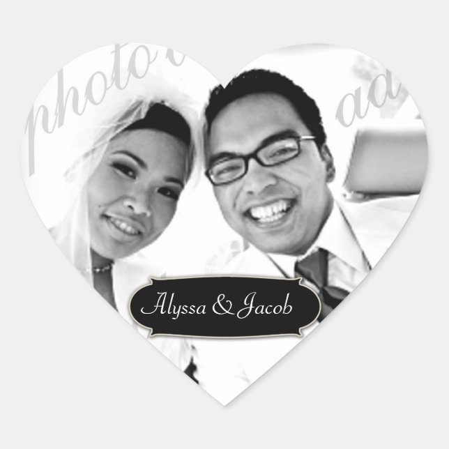 Cœur Sticker photo cardiaque 311-personnalisable avec p (Devant)