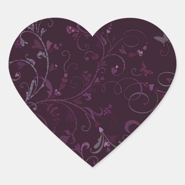 Cœur Sticker pour coeur de prune/Sceau (Devant)