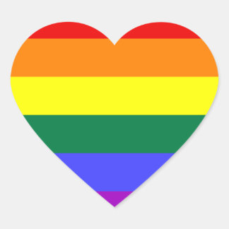 Cœur Sticker pour drapeau de la fierté arc-en-ciel