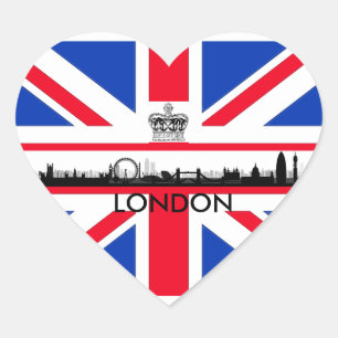 Cœur Sticker pour drapeau London Eye Union Jack