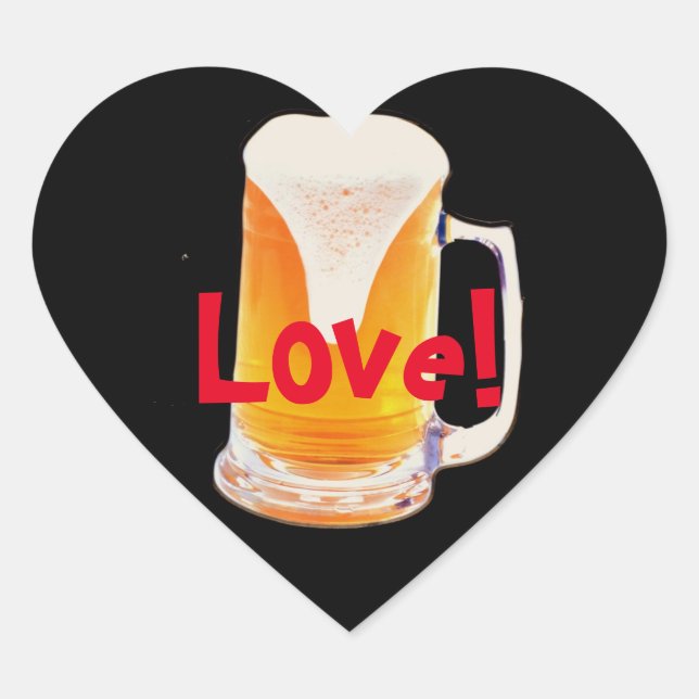 Cœur Sticker pour la bière (Devant)