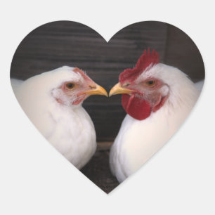 Cœur Sticker pour l'amour du poulet