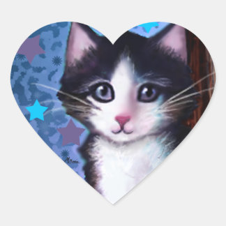 Cœur Sticker pour peinture Kitten
