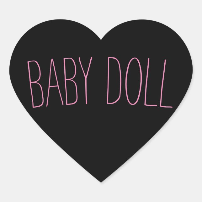Cœur Sticker pour poupée bébé (Devant)