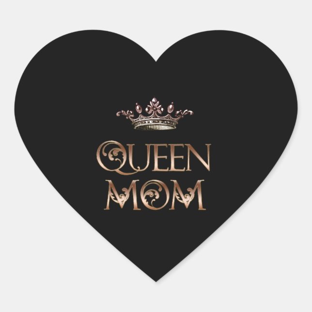 Cœur Sticker Queen Mom (Devant)