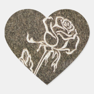 Cœur Sticker Rose de la Saint-Valentin