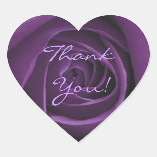 Cœur Sticker Rose violet foncé (Devant)